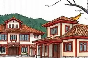 横版主推插画，夜色下的阅读桌面摆着摊开的画稿与台灯