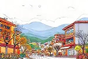 《霓虹食堂》封面，深夜街角挂着红灯笼的小店